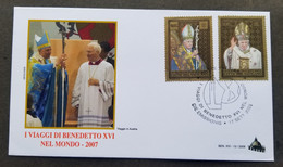 Vatican Travels Austria & Brazil Of Pope Benedict XVI 2008 (FDC) - Cartas & Documentos