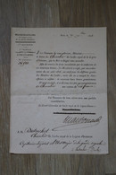 1823 Grande Chancellerie De La Légion D'Honneur Capitaine  Garde Royale Interessante Annotation  Bonapartiste  Signature - Historical Documents