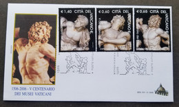 Vatican 500th Anniversary Museums 2006 Sculptures (FDC) *embossed Effect *unusual - Cartas & Documentos