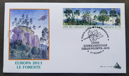 Vatican Europa CEPT Forests 2011 Park Tree Mountain Plant Trees (stamp FDC) - Brieven En Documenten