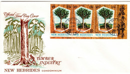 New Hebrides 1969 Timber Industry, First Day Cover - FDC