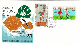 New Hebrides 1971 4th South Pacific Games, First Day Cover - FDC