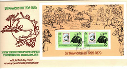 New Hebrides 1979 Rowland Hill Miniature Sheet  First Day Cover - FDC