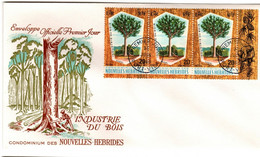 New Hebrides French1969 Timber Industry, First Day Cover - FDC