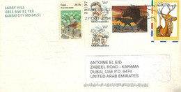 UNITED STATES - 2014 -  STAMPS  COVER TO DUBAI. - Brieven En Documenten