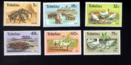 1653853463 1986 SCOTT  132 137 POSTFRIS (XX) MINT NEVER HINGED  -  FAUNA - Tokelau