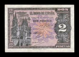 España Spain 2 Pesetas Cathedral Of Burgos 1938 Pick 109 Serie G T. 836 EBC/+ XF/+ - 1-2 Peseten