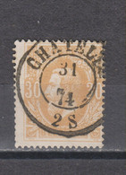 COB 33 Oblitération Double Cercle CHATELET - 1869-1883 Léopold II