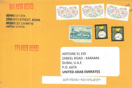 UNITED STATES - STAMPS  COVER TO DUBAI. - Cartas & Documentos