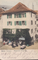 AK: Postkarte, 1903 Baden - Restaurant Sense. Gelaufen Von Baden Nach Zürich - Restaurantes
