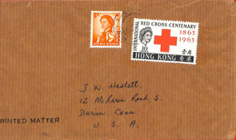 Aa6803 - HONG KONG - POSTAL HISTORY - AIRMAIL COVER  To The USA 1960's RED CROSS - Briefe U. Dokumente