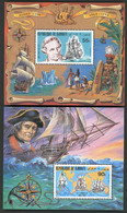 DJIBOUTI 2 Blocs Spéciaux COTE 20 € N° 525 + 526 MNH ** James COOK. TB/VG - Explorateurs