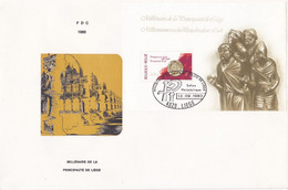 Enveloppe FDC 1990 Bloc 56 Millénaire De La Principauté De Liège - 1971-80