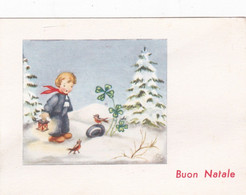 Biglietti D'auguri Vintage -NATALE -non Scritto Cartoncino Formato Piccolo - Sonstige & Ohne Zuordnung