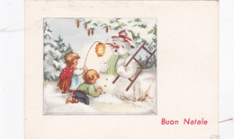 Biglietti D'auguri Vintage -NATALE -non Scritto Cartoncino Formato Piccolo - Other & Unclassified