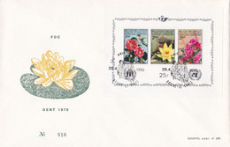 Enveloppe FDC 1523A à 1525A Bloc 47 Floralies Gantoises Braine-le-Comte - 1961-70