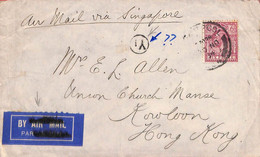 Aa6808 - ENGLAND - POSTAL HISTORY - COVER To HONG KONG Interesting POSTMARK  1934 - Lettres & Documents