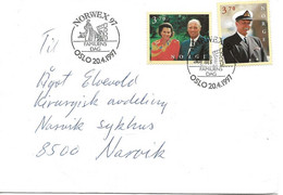 Norway 1997  Cover With Cancelled Norwex 97 - Familys Day, Mi 1244-1245 King And Queen  20.4.97 - Covers & Documents