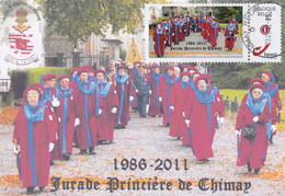 Duostamp Jurade Princière De Chimay - Storia Postale