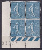 1924 - YVERT N° 205 ** MNH BLOC De 4 ! - SEMEUSE LIGNEE - Neufs