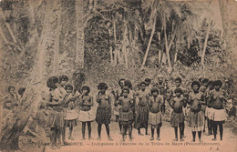 CPA NOUVELLE CALEDONIE - Indigènes à L'entrée De La Tribu De BAYE - Pounerihonen - Canaques Femmes Seins Nus - Neukaledonien