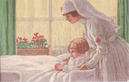 AK: 1921 Bundesfeier - Karte, Caritas N°. 34 Krankenpflege, Ganzsache, Gelaufen Von Winterthur Nach Fischenthal - Croix-Rouge