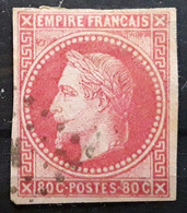 Colonies Générales Type EMPIRE LAURÉ NAPOLEON III, Yvert 10, 80 C Rose VIF Obl LOSANGE Partiel OCN Océanie,  TB RARE - Napoléon III.