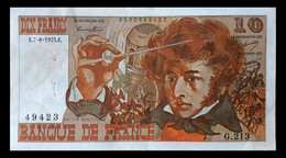 # # # Banknote Frankreich (France) 10 Francs 1975 AU- # # # - 10 F 1972-1978 ''Berlioz''