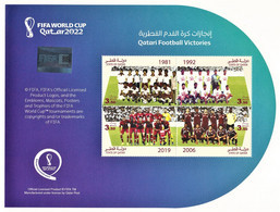 2022 FIFA World Cup Soccer / Football - Qatari Team Victories - Official Limited Miniature Sheet From Qatar Post - MNH** - 2022 – Qatar