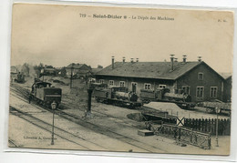 52 ST SAINT DIZIER Visuel RARE La Gare Le Dépot Des Machines Locomotives Wagons Batiments Voies 1910   D10 2022 - Saint Dizier