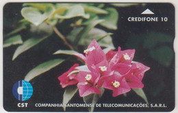 SAO TOME AND PRINCIPE - Flower 1 , CN : 708L, 10 U, Tirage 3.000, Used - San Tomé E Principe