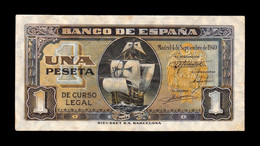 España Spain 1 Peseta Carabela 1940 Pick 122 Serie A T.609 EBC XF - 1-2 Peseten