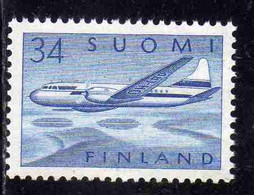 SUOMI FINLAND FINLANDIA FINLANDE 1958 AIR POST MAIL AIRMAIL CONVAIR OVER LAKES 34m MNH - Nuovi