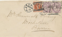 GB „159 / GLASGOW“ Scottish Duplex (4 Bars With Same Length, Rare Time Code „18 DD“, Datepart 19mm) On Superb Cover With - Storia Postale