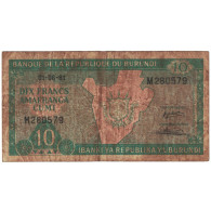 Billet, Burundi, 10 Francs, 2001, 2001-08-01, KM:33a, B - Burundi