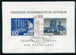 DDR / E. GERMANY 1963 Chemical Industry Block Used.  Michel  Block 18 - Gebruikt