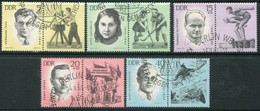 DDR / E. GERMANY 1963 National Memorial: Sportsmen  Used.  Michel  983-87 Zf - Oblitérés