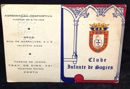 C1/2 - Cartão Identidade * Clube Ifante Sagres * Livre Trânsito * Porto * Desporto * Portugal - Portugal