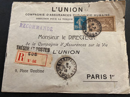 Lettre Recommandé 1919 Armée D’orient Trésor Et Postes Secteur 506 - WW I