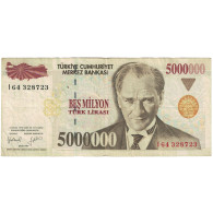 Billet, Turquie, 5,000,000 Lira, 1997, 1997, KM:210, TTB - Turquie