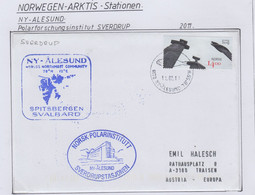 Spitsbergen  Cover Norsk Polarinstitutt Sverdrupstasjonen Ca Alesund 11.07.2011 (LO186A) - Scientific Stations & Arctic Drifting Stations