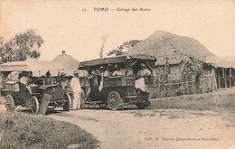 CPA NOUVELLE CALEDONIE - Tomo - Garage Des Autos - Collection Guerin - Animé - Voitures Anciennes - New Caledonia