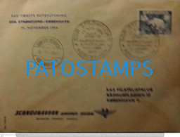 195683 GRONLAND GREENLAND COVER CANCEL YEAR 1954 CIRCULATED TO DENMARK NO POSTAL POSTCARD - America (Other)