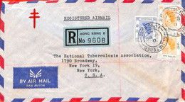 Aa6826 - HONG KONG - POSTAL HISTORY -  Registered COVER To The USA  1962 - Lettres & Documents