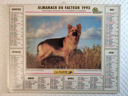 CALENDRIER//ALMANACH Des PTT De 1993 - OLLER - Info Intérieur: Carte Pyrénées Orientales - PERPIGNAN - Grand Format : 1991-00