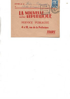 LETTRE AFFRANCHIE N° 886 -OBLITERATION DAGUIN - CORMERY SON ABBAYE SA PECHE SES MACARONS - I Et L -1955 - Mechanical Postmarks (Other)