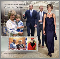 GUINEA BISSAU 2022 MNH Princess Diana Prinzessin Diana S/S - OFFICIAL ISSUE - DHQ2244 - Royalties, Royals