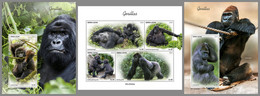 SIERRA LEONE 2022 MNH Gorillas Gorilles M/S+2S/S - IMPERFORATED - DHQ2244 - Gorilas