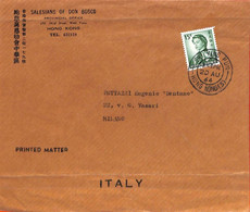 Aa6832 - HONG KONG - POSTAL HISTORY -  COVER From SAI YUNG PUN To ITALY   1964 - Covers & Documents