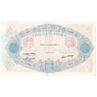 France, 500 Francs, Bleu Et Rose, 1936, Y.2439, TB+, Fayette:30.37, KM:66m - 500 F 1888-1940 ''Bleu Et Rose''